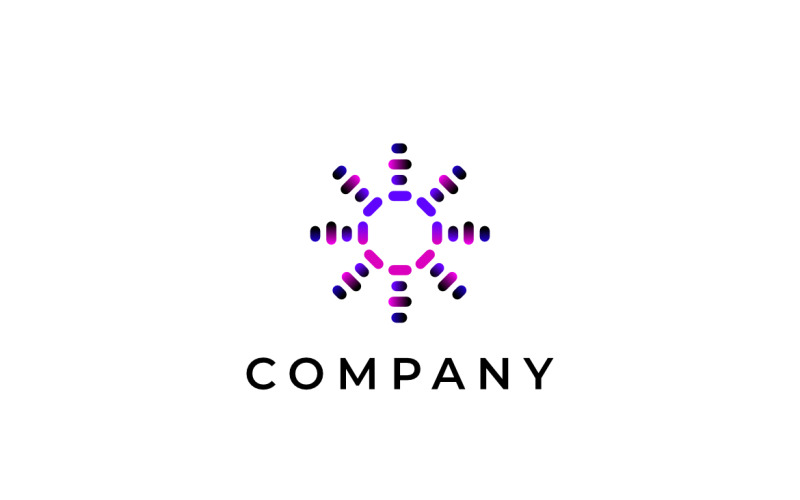 Future Gradient Dot Line Logo Logo Template