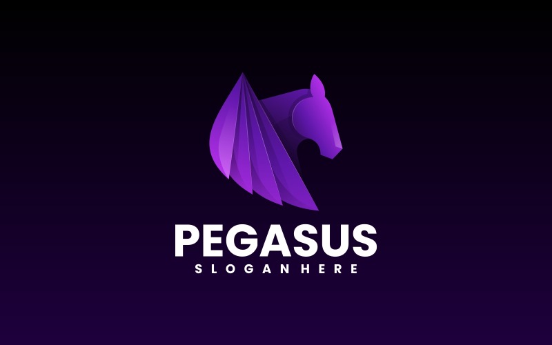 Pegasus Gradient Color Logo Logo Template