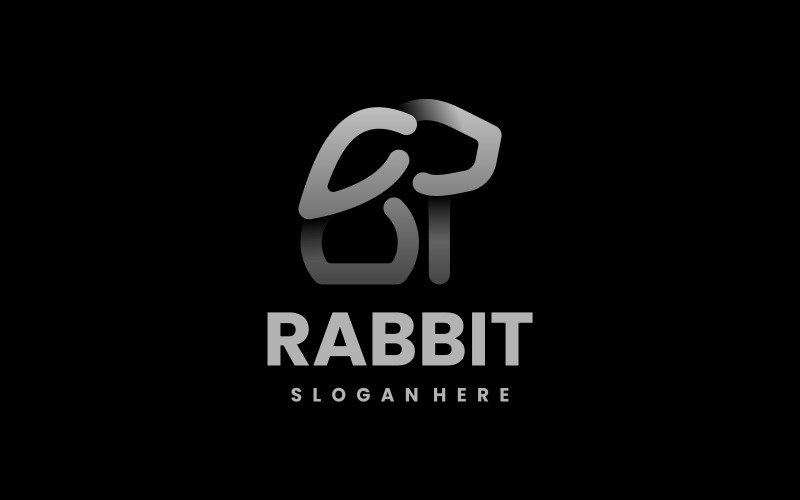 Rabbit Line Art Logo Style Logo Template