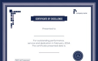 Award Certificate Templates for Excellence Carrier