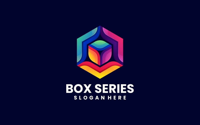 Box Series Gradient Colorful Logo Logo Template