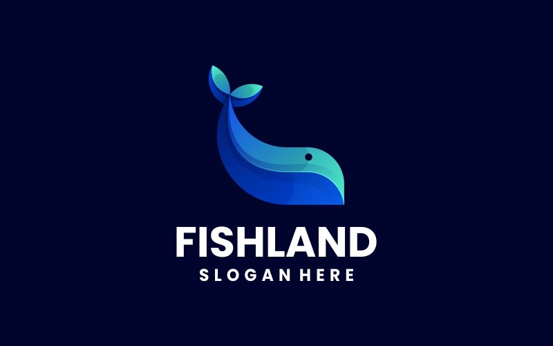 Dolphin Gradient Logo Design Logo Template
