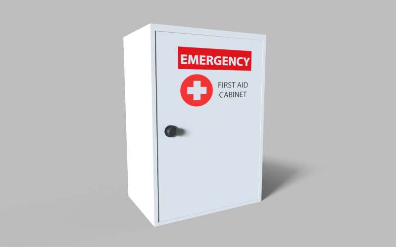First Aid Cabinet Low-poly 3D model Model