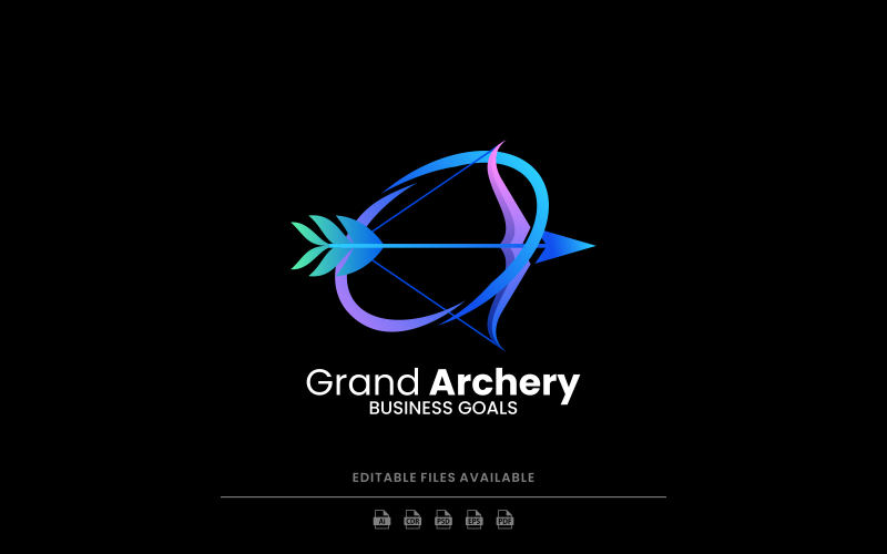 Grand Archery Gradient Logo Logo Template