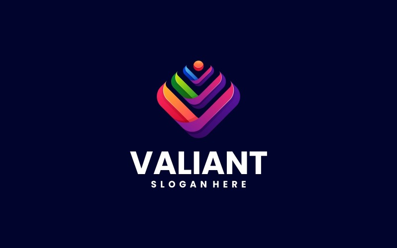 Letter V Gradient Colorful Logo Design Logo Template