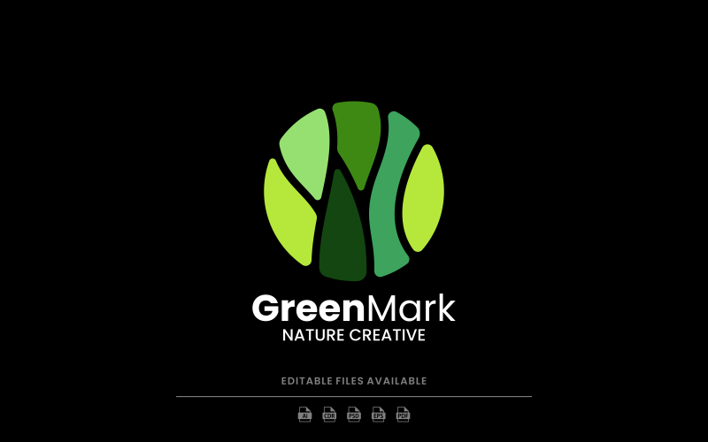 Nature Green Simple Logo Style Logo Template
