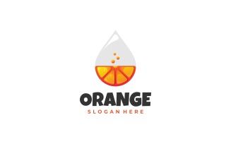 Orange Drop Gradient Logo Style