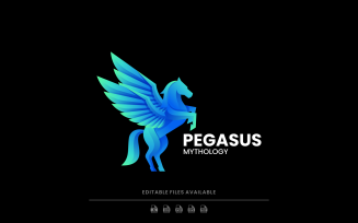 Pegasus Mythology Gradient Logo