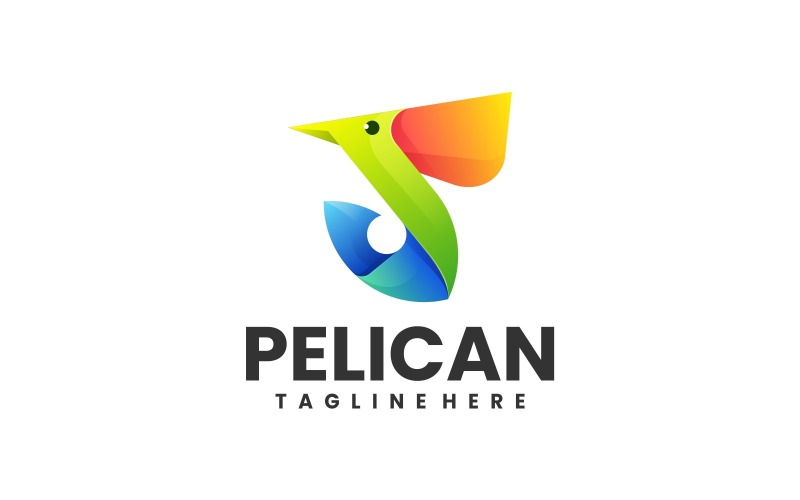 Pelican Colorful Logo Design Logo Template