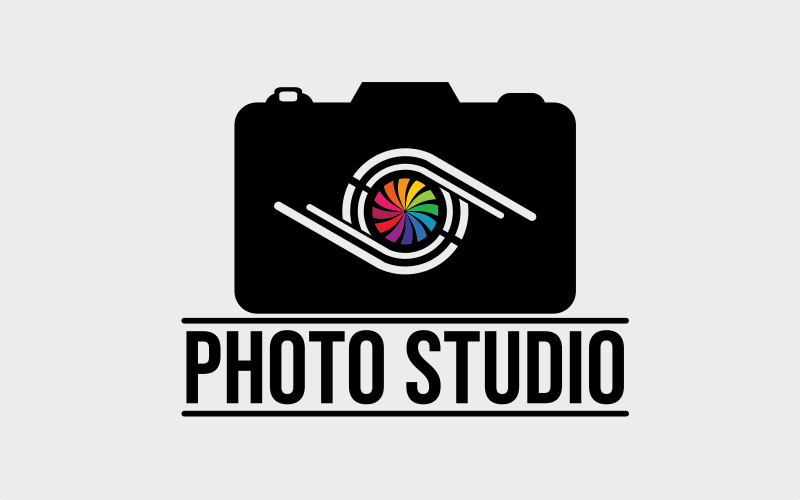 Photography Logo Template With Camera Icon 3