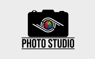 Photography Logo Template With Camera Icon 3