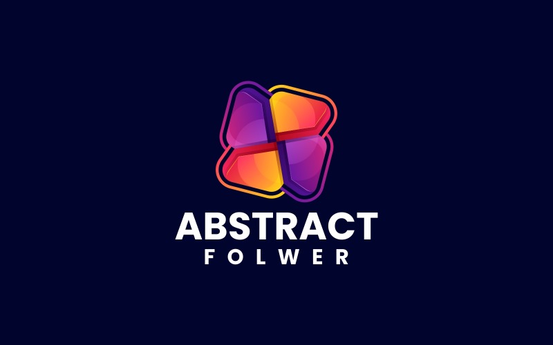 Abstract Flower Colorful Logo Logo Template