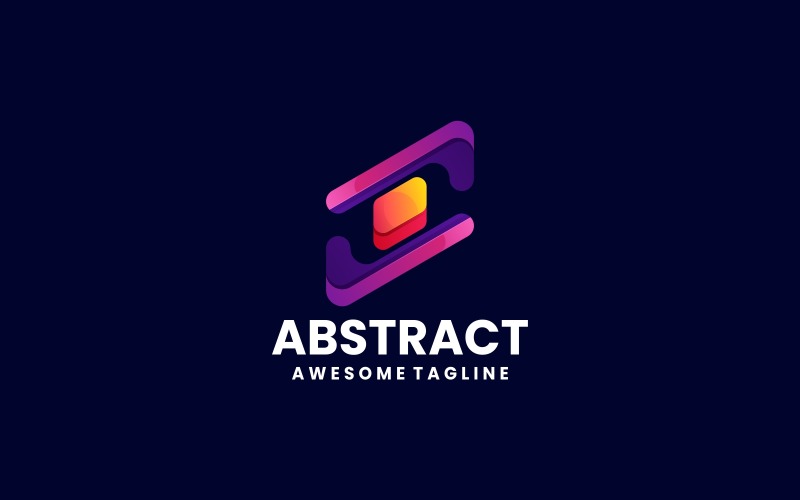 Abstract Rectangle Gradient Logo Logo Template