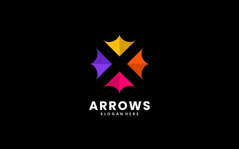 Arrows Colorful Logo Style Logo Template