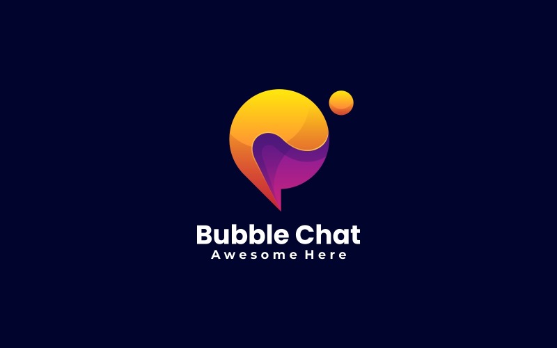 Bubble Chat Gradient Logo Design Logo Template