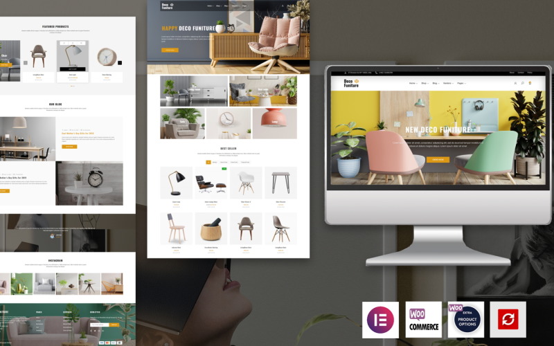 Deco Furniture – The Elementor Decorate Furniture WordPress theme WordPress Theme