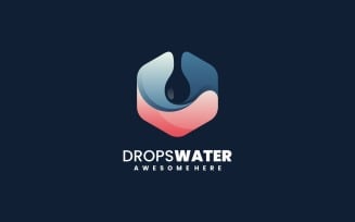 Drop Water Gradient Logo Style