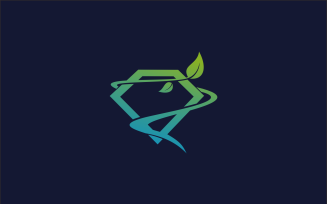 green diamond logo template