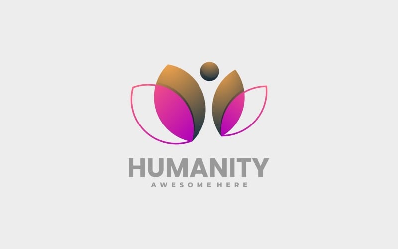 Humanity Gradient Logo Design Logo Template
