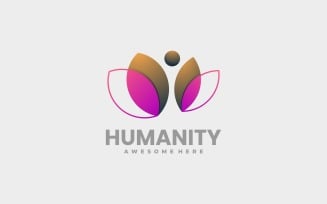 Humanity Gradient Logo Design