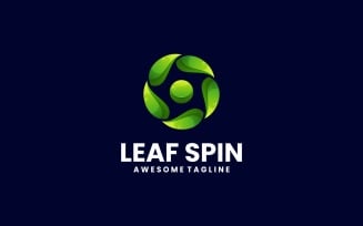 Leaf Spin Gradient Logo Style