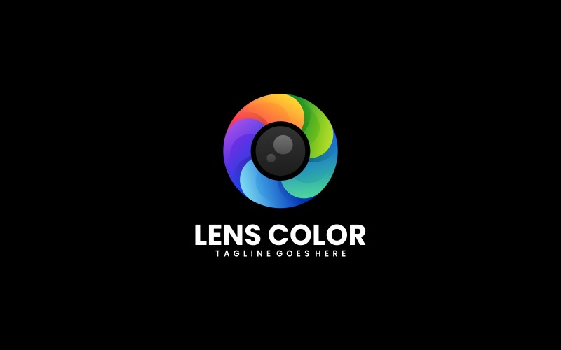 Lens Color Gradient Logo Style Logo Template