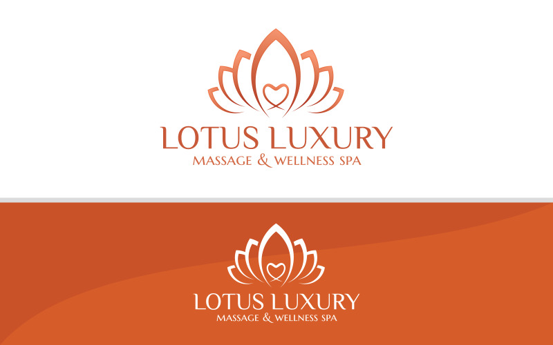Lotus Luxury - Massage and Wellness Spa Logo Logo Template