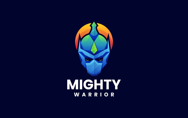 Mighty Warrior Gradient Logo Logo Template