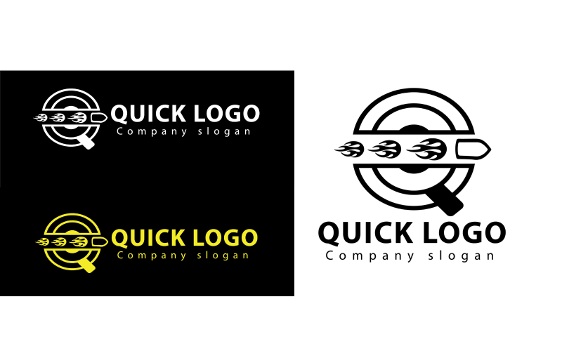 Quick Q Letter Logo Template