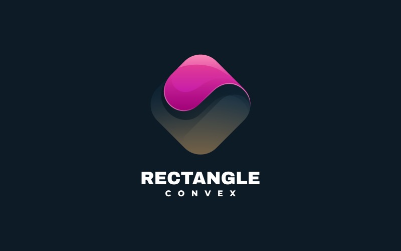 Rectangle Gradient Logo Style Logo Template