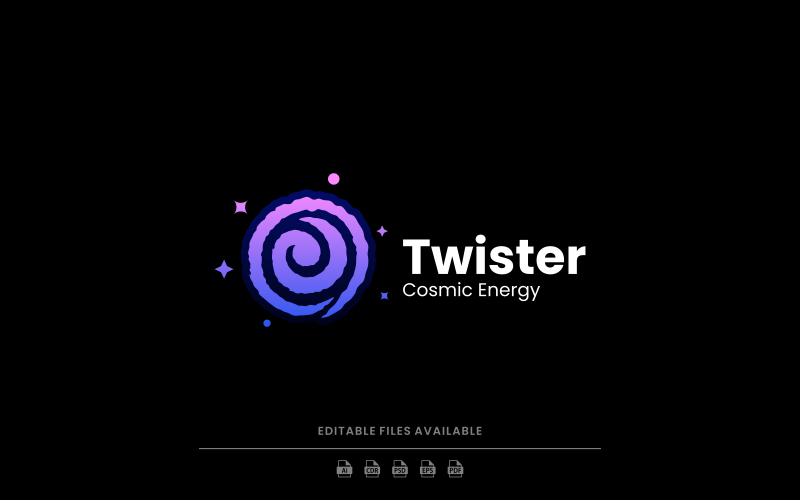 Twister Gradient Logo Style Logo Template
