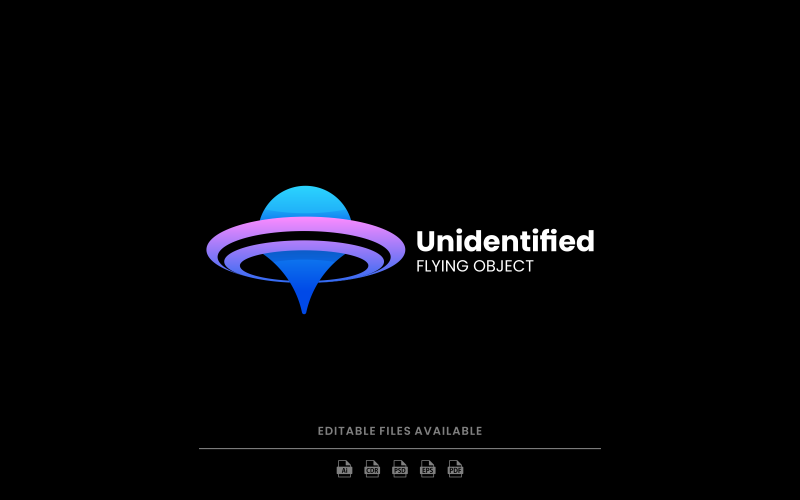 UFO Gradient Colorful Logo Logo Template