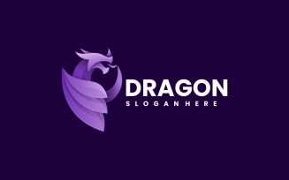 Vector Dragon Gradient Logo Design