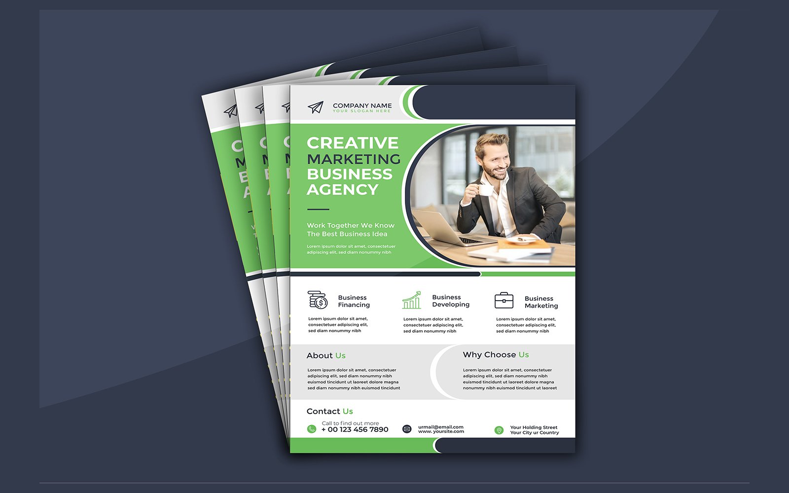 Template #235959 Corporate Flyer Webdesign Template - Logo template Preview