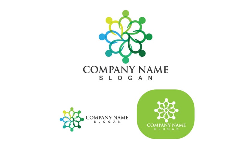 Community Group People Logo Logo Template
