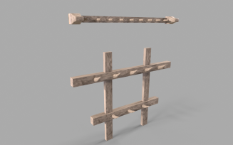 Medieval Hangers Low-poly 3D model