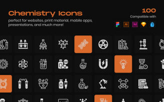 Pack of Chemistry Linear Icons
