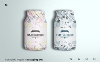Recycled Paper Packaging Set Mockup