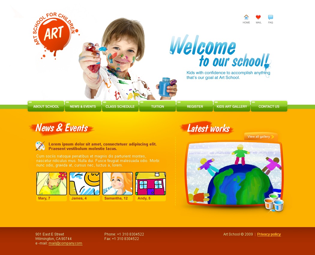 Art School site Template 23643