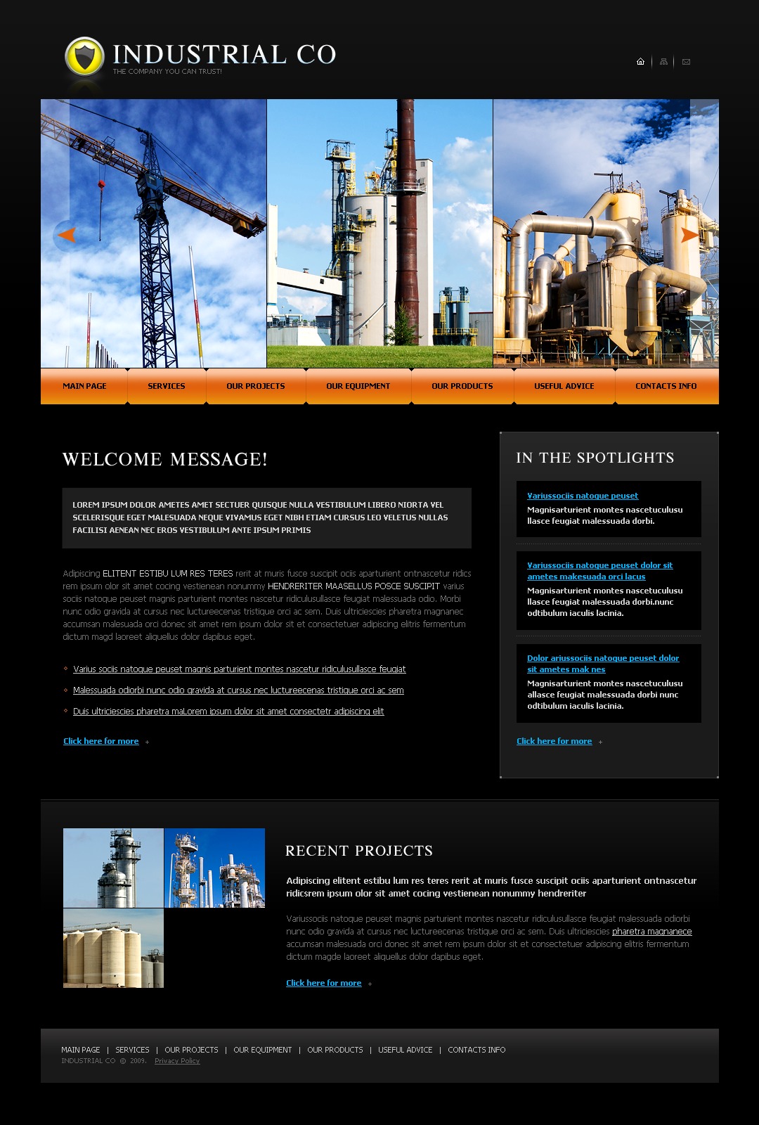 Industrial Website Template 23681