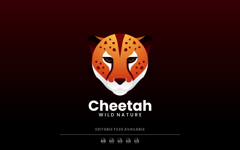Cheetah Gradient Logo Style Logo Template