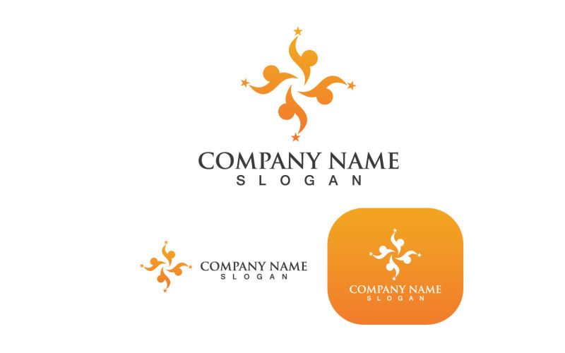 Community Group Logo, Network And Social Icon Vector 2 Logo Template