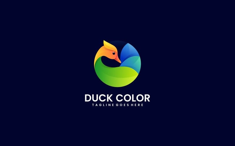 Duck Color Gradient Logo Style Logo Template