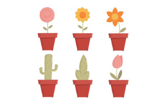 Flower Pot Illustration (flat design)
