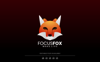 Fox Head Color Gradient Logo