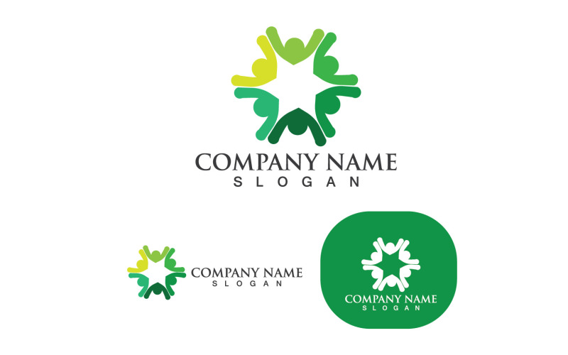 Group Logo, Network And Social Icon 2 Logo Template