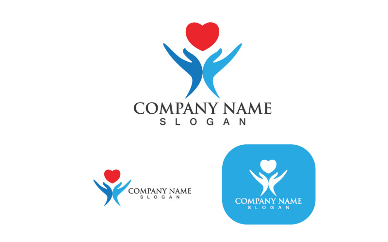 Hand Care And Love Logo And Symbol Vector Template Logo Template