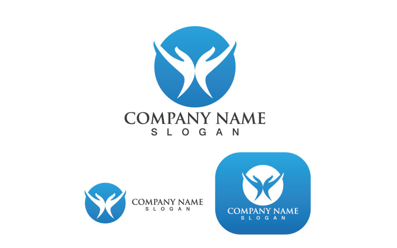Hand Care Logo And Symbol Vector Template 1 Logo Template