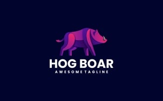Hog Boar Gradient Logo Style