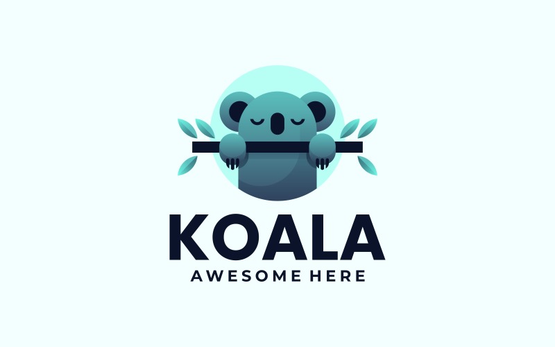 Koala Gradient Logo Design Logo Template